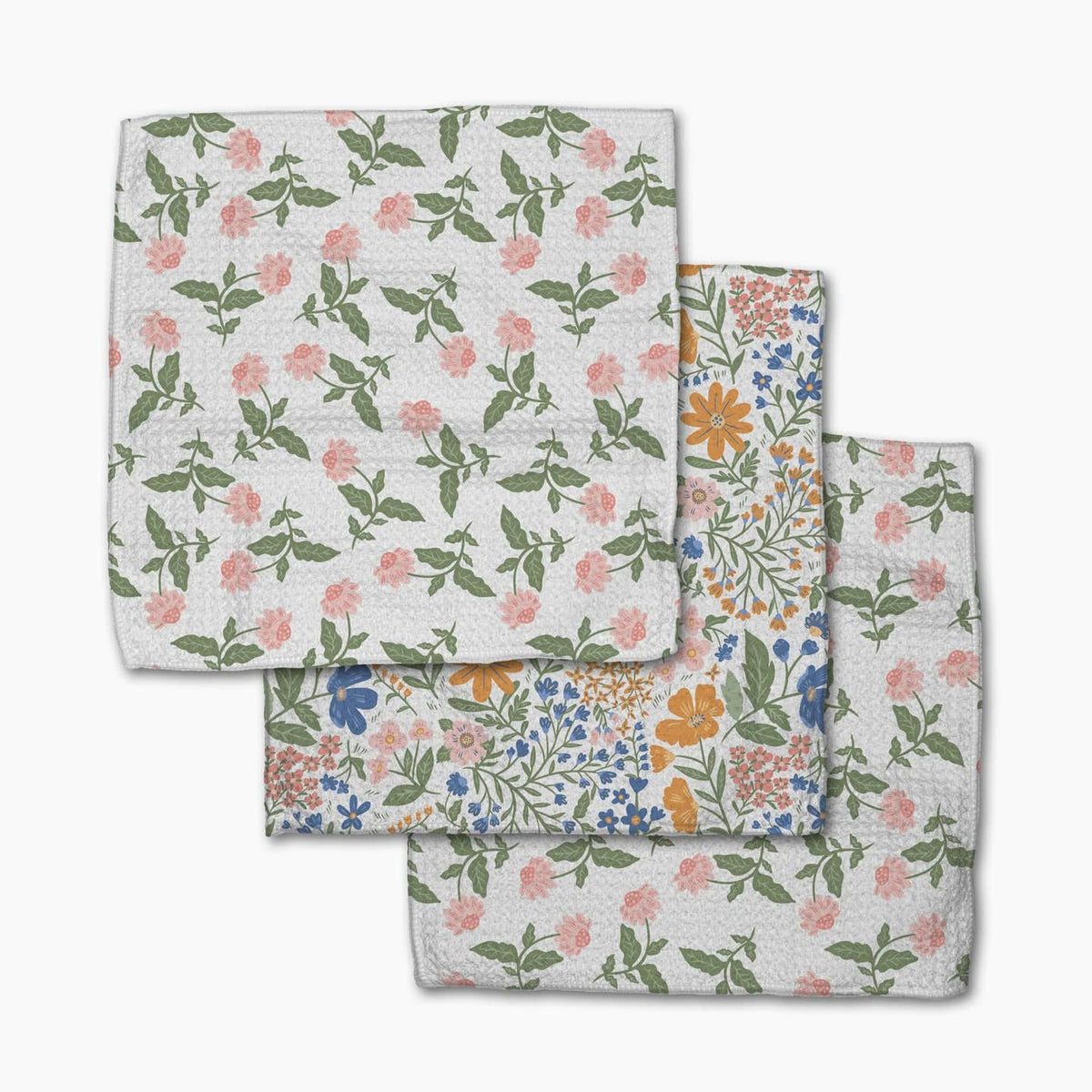 Wildflower Vine Blush Dishcloth Set of 3