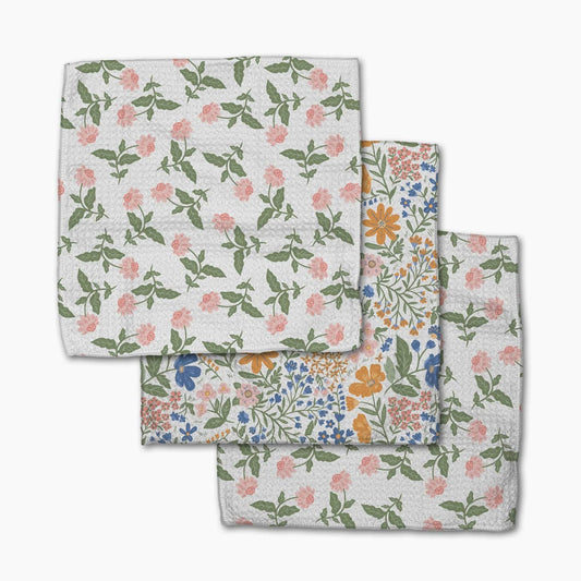 Wildflower Vine Blush Dishcloth Set of 3