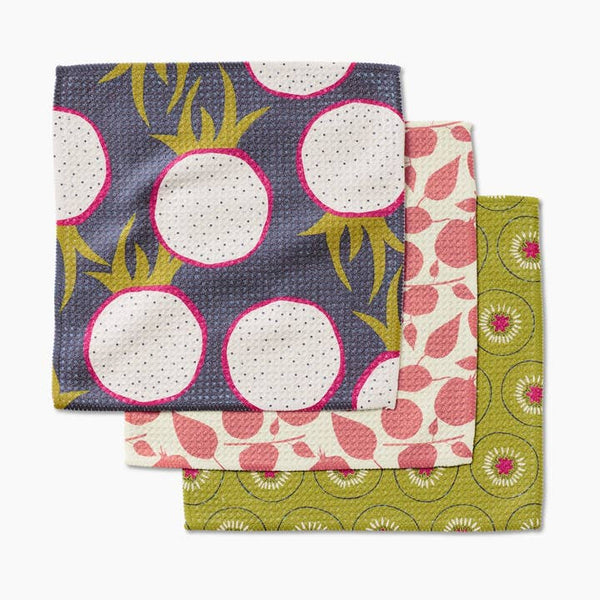 Tropical Fruit Dishcloth Set of 3