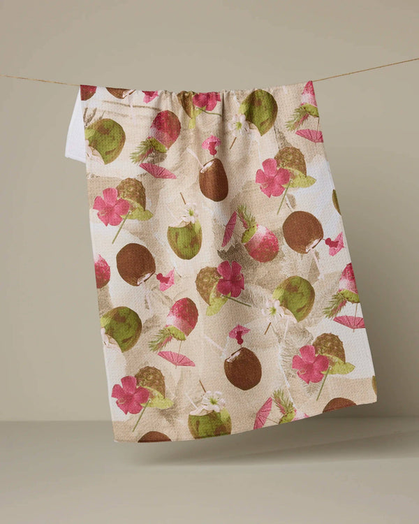 Vintage Tropi Drinks Tea Towel