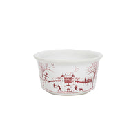 Country Estate Winter Frolic Ramekin Ruby