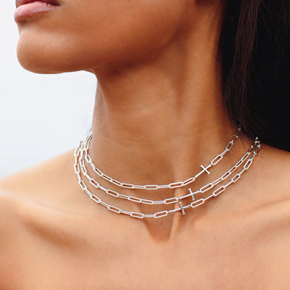 Chain Breaker Cross Necklace