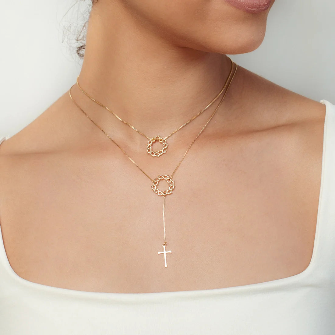 Crown of Thorns Y Necklace