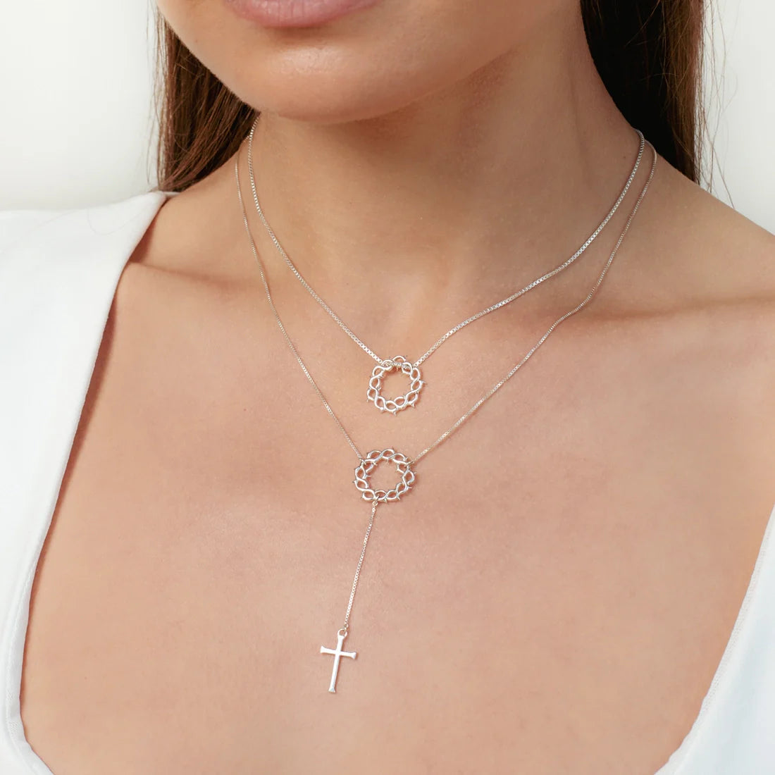 Crown of Thorns Y Necklace