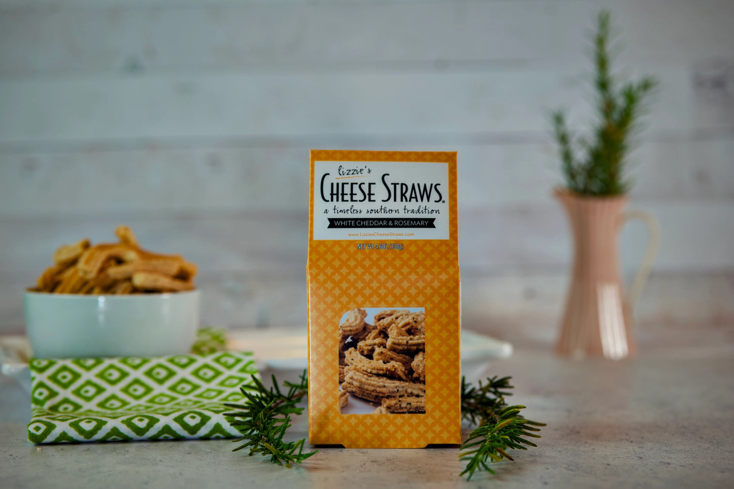 4.6 oz White Cheddar Rosemary Cheese Straws