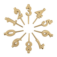 Gold Number Candle Holder Set