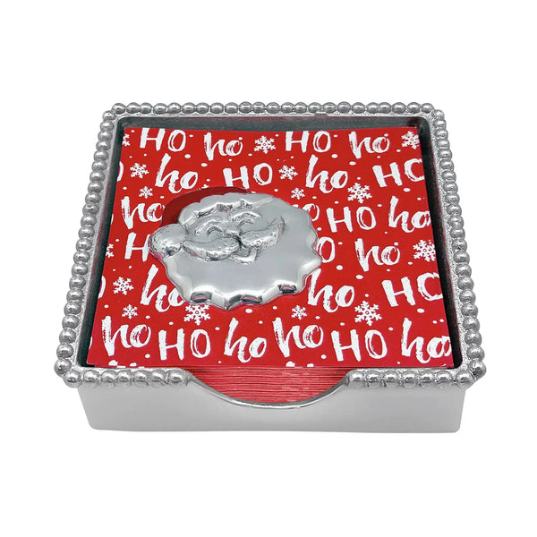 Happy Santa Beaded Napkin Box Set