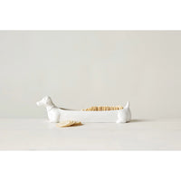Ceramic Dachshund Cracker Dish