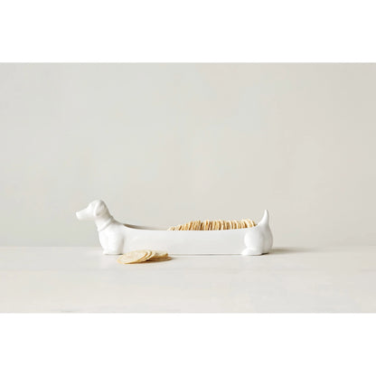 Ceramic Dachshund Cracker Dish
