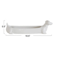Ceramic Dachshund Cracker Dish