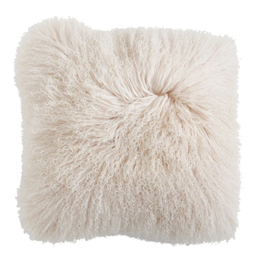 Mongolian Lamb Fur Pillow 20"