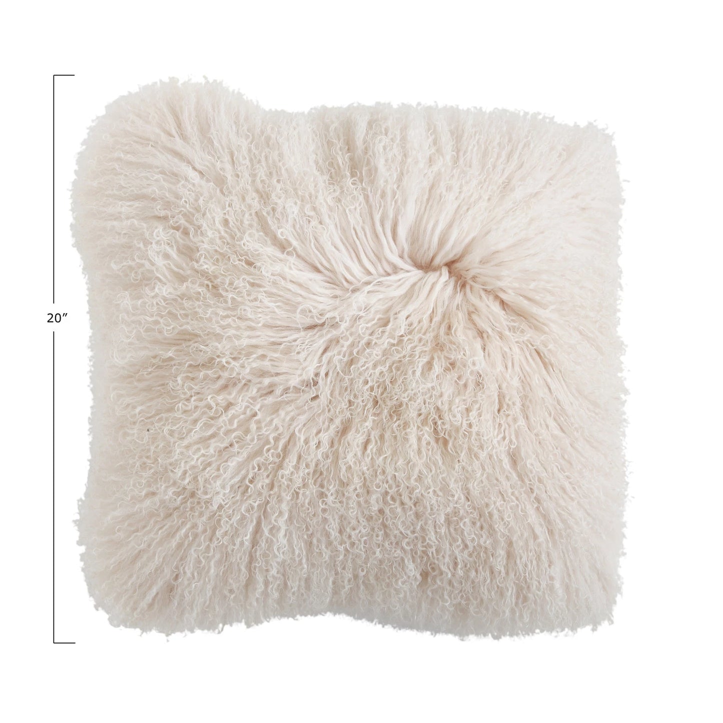 Mongolian Lamb Fur Pillow 20"