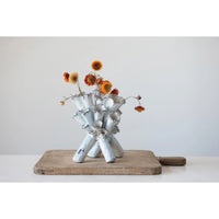 Glazed Stoneware Sculpture Vase