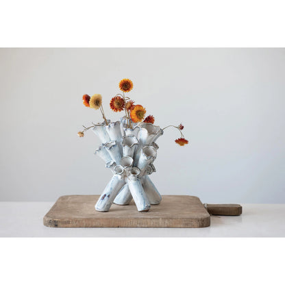 Glazed Stoneware Sculpture Vase