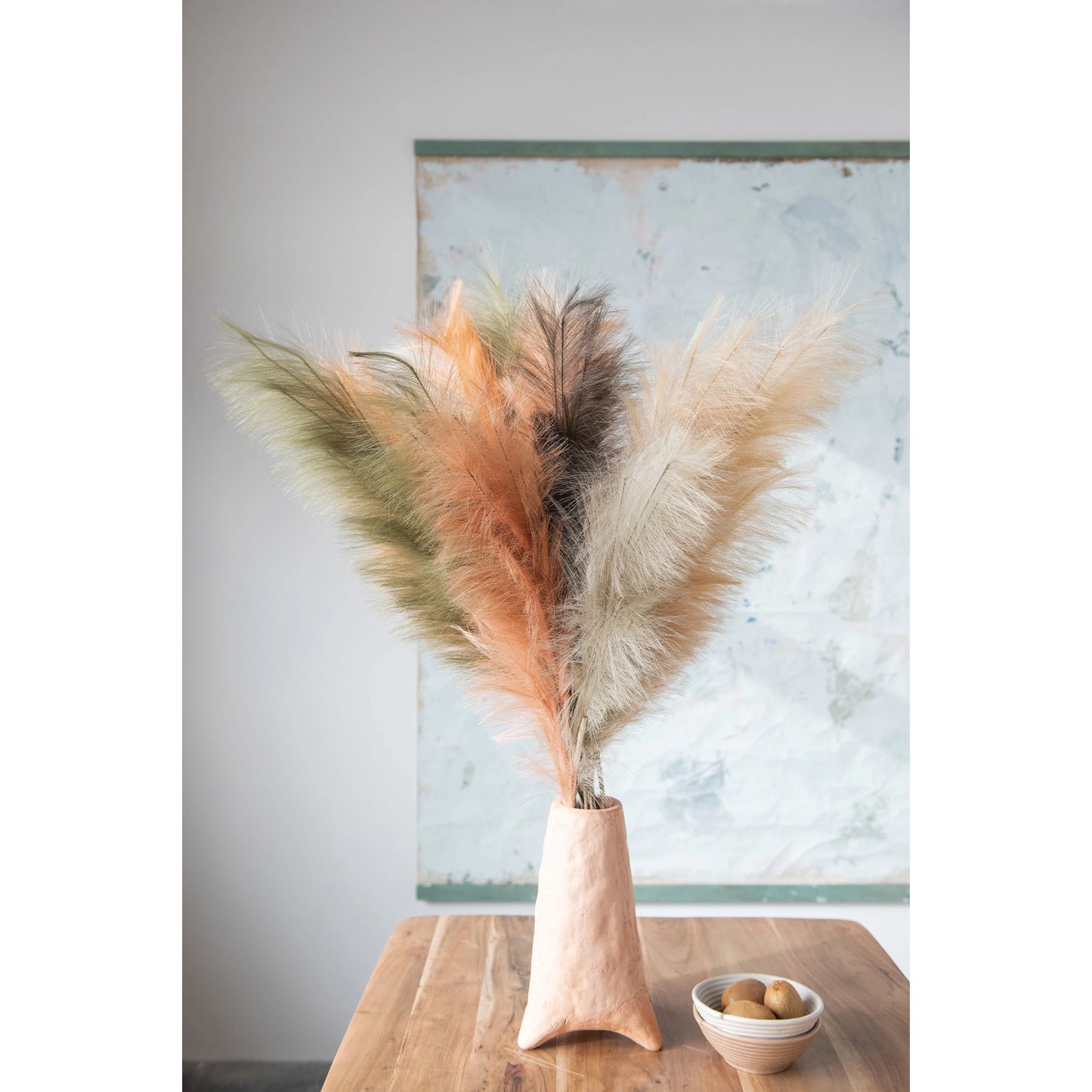 Faux Pampas Grass Plume, Terracotta Color