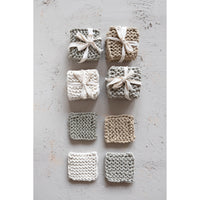 Multicolor Cotton Crocheted Coasters Set