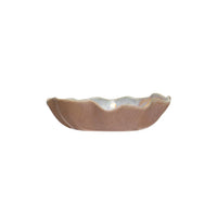 Fluted Dish with Gold Dots & Edge
