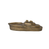 Antique Gold Finish Cast Aluminum Boat