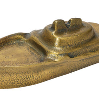 Antique Gold Finish Cast Aluminum Boat