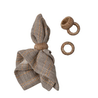 Rattan Napkin Rings Set
