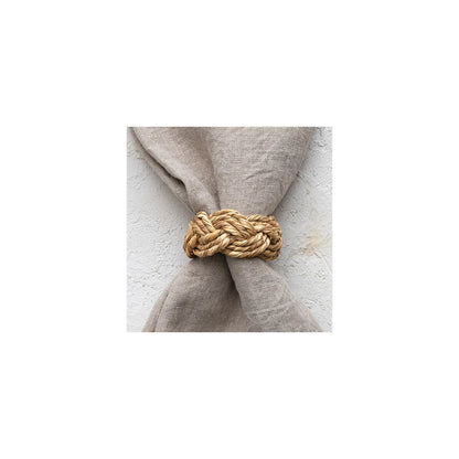 Round Braided Seagrass Napkin Rings