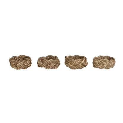 Round Braided Seagrass Napkin Rings