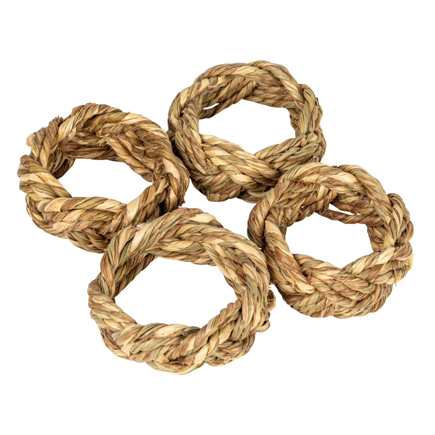 Round Braided Seagrass Napkin Rings