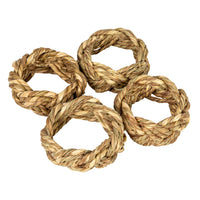 Round Braided Seagrass Napkin Rings