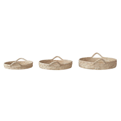 Decorative Grass & Date Leaf Baskets w/ Handles