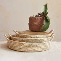 Decorative Grass & Date Leaf Baskets w/ Handles