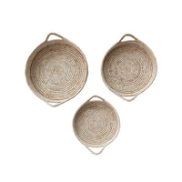 Decorative Grass & Date Leaf Baskets w/ Handles