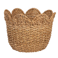 Braided Bankuan & Rattan Baskets w/ Scalloped Edge