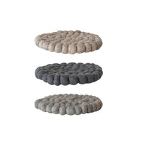 Round Wool Felt Ball Trivet, 3 Colors