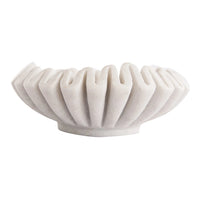 Round Marble Fluted Dish