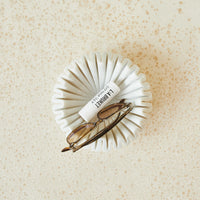 Round Marble Fluted Dish