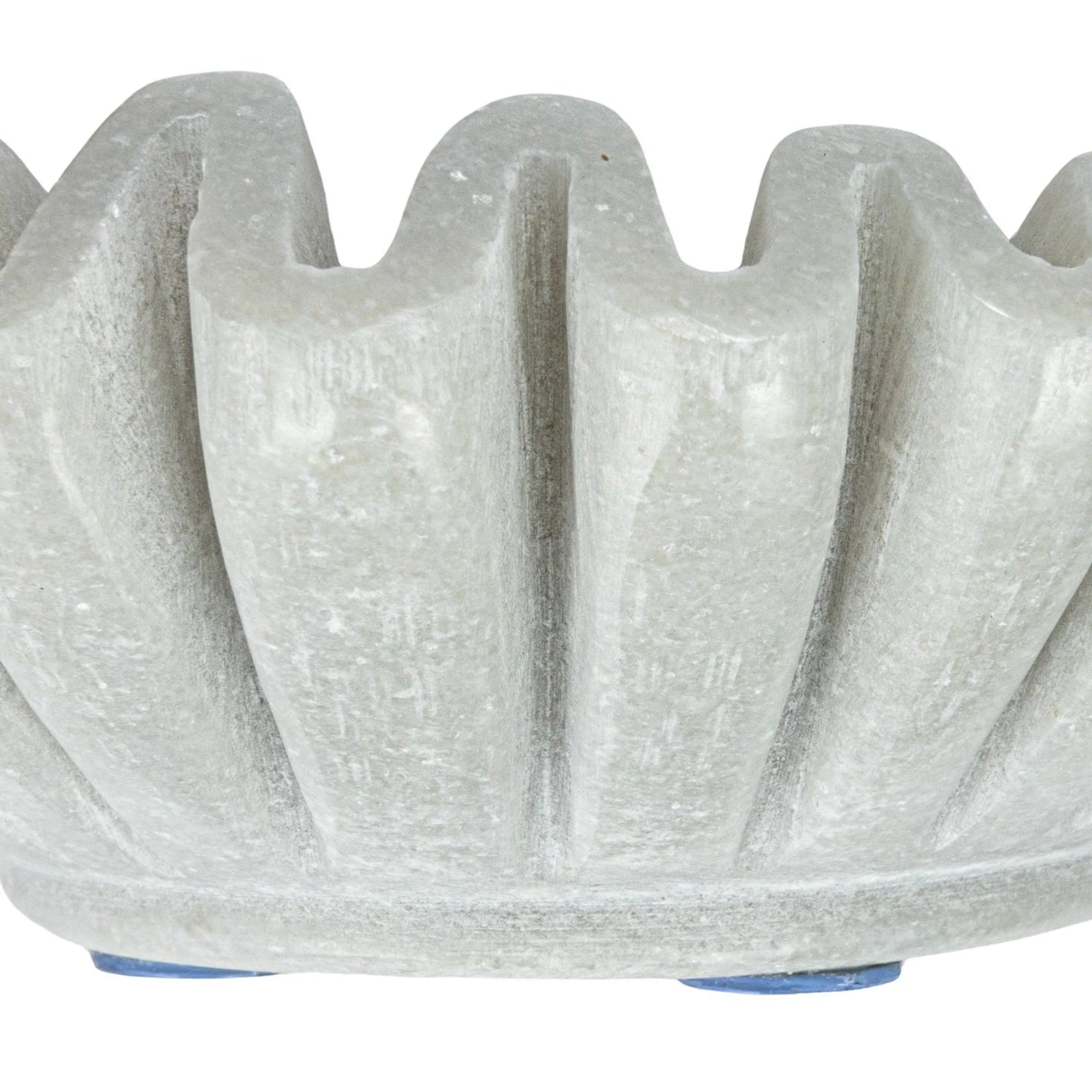 Round Marble Fluted Dish