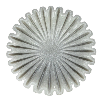 Round Marble Fluted Dish