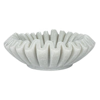 Round Marble Fluted Dish