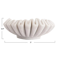 Round Marble Fluted Dish