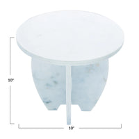10" Round Marble Pedestal
