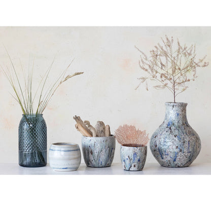 Round Decorative Terra-cotta Vase