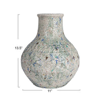 Round Decorative Terra-cotta Vase