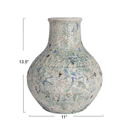 Round Decorative Terra-cotta Vase