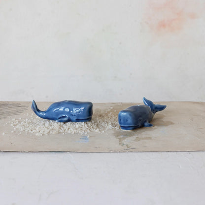 Whale Salt & Pepper Shakers, Set of 2