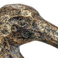 Distressed Gold Finish Bird Taper Candle Holder