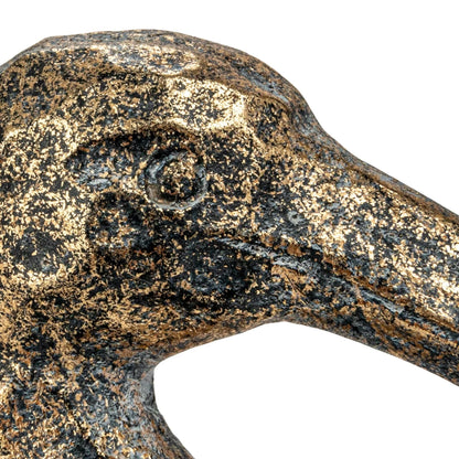 Distressed Gold Finish Bird Taper Candle Holder