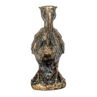 Distressed Gold Finish Bird Taper Candle Holder
