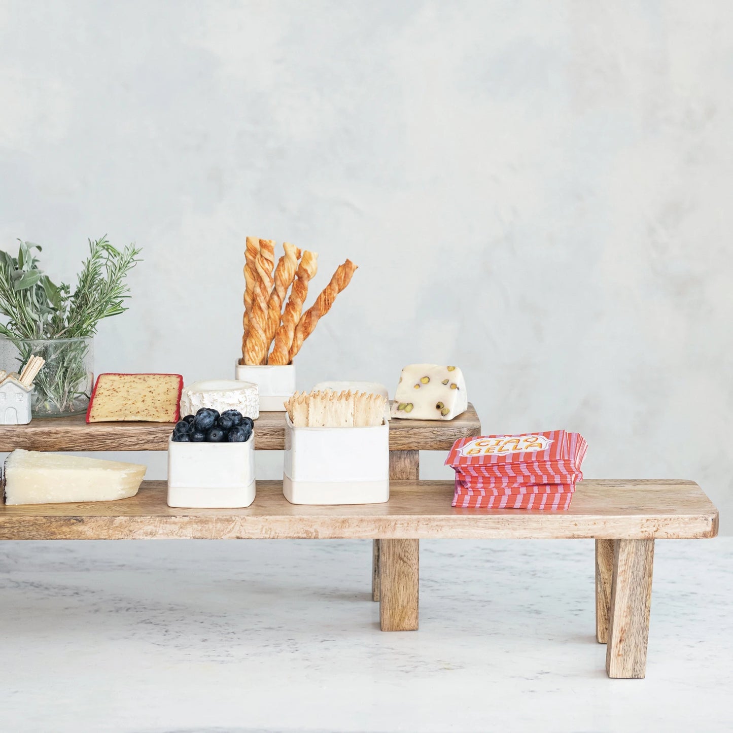 Mango Wood Nesting Pedestals Set