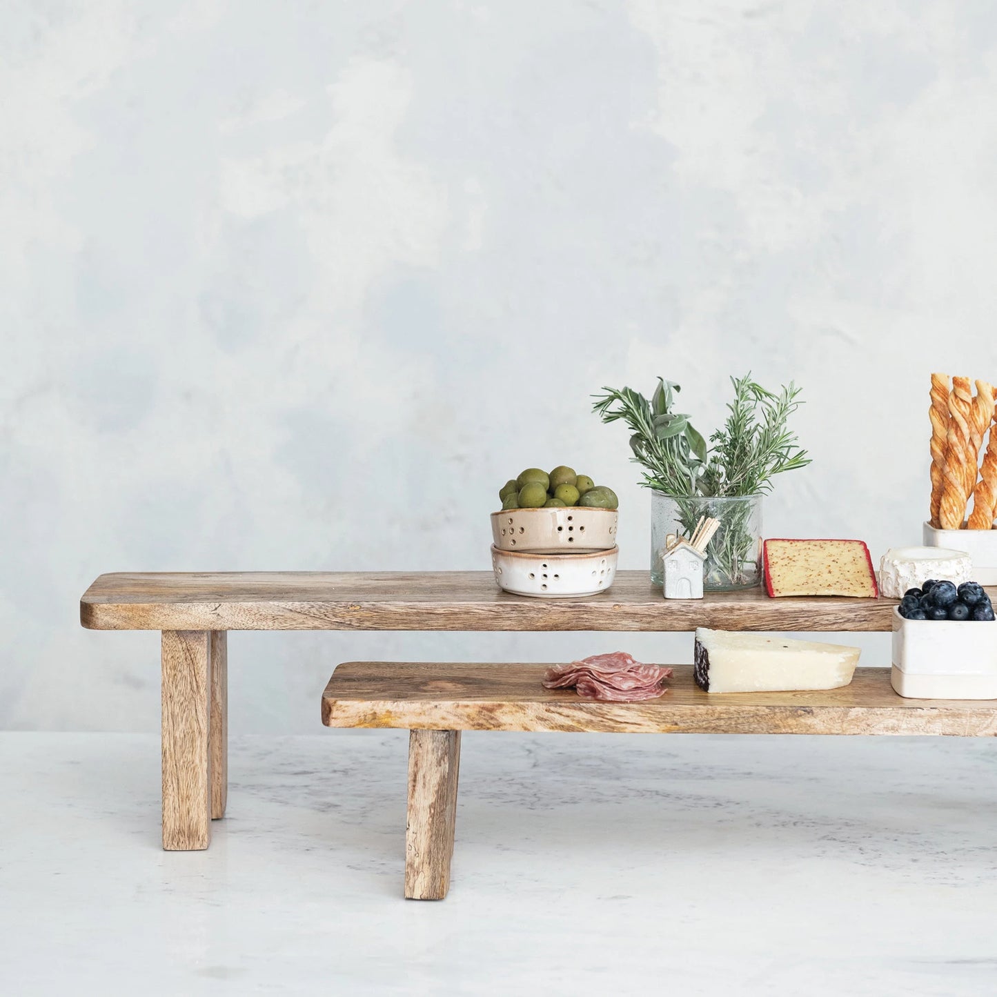 Mango Wood Nesting Pedestals Set