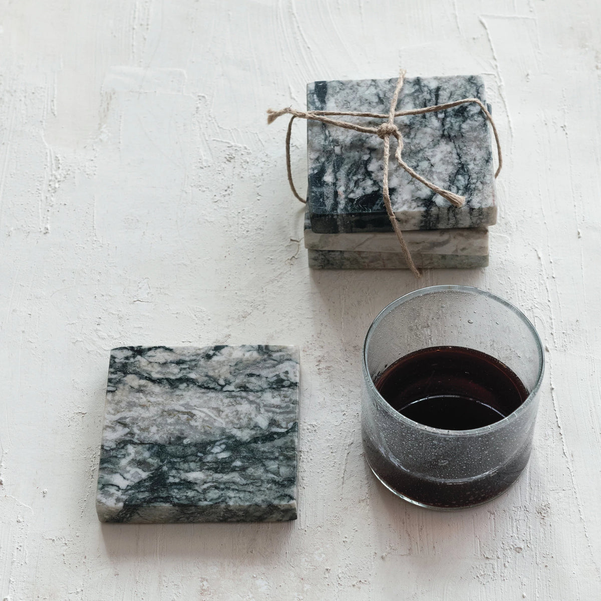 Marble Coasters Set